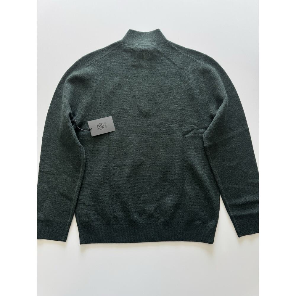G/FORE Mens Quarter Zip Sweater Pine Green 100% Merino Wool Size M